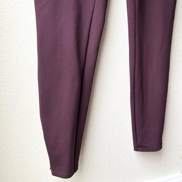 Spanx Ponte Ankle Legging Shapewear Contoured Waistband Burgundy Brandywine Sz L - Picture 6 of 14